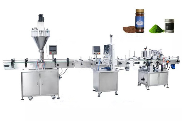 Automatic linear powder bottle production line